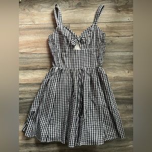 Trashy Diva Black and White Gingham Hottie Dress